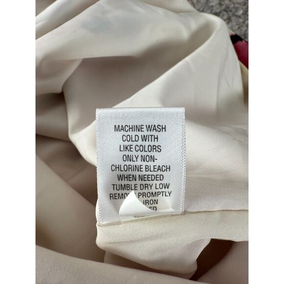 Apt 9 Size 12 Floral Print Pleated Mini Fit Flared Dress Cap Sleeve Zip Pink - Picture 10 of 11